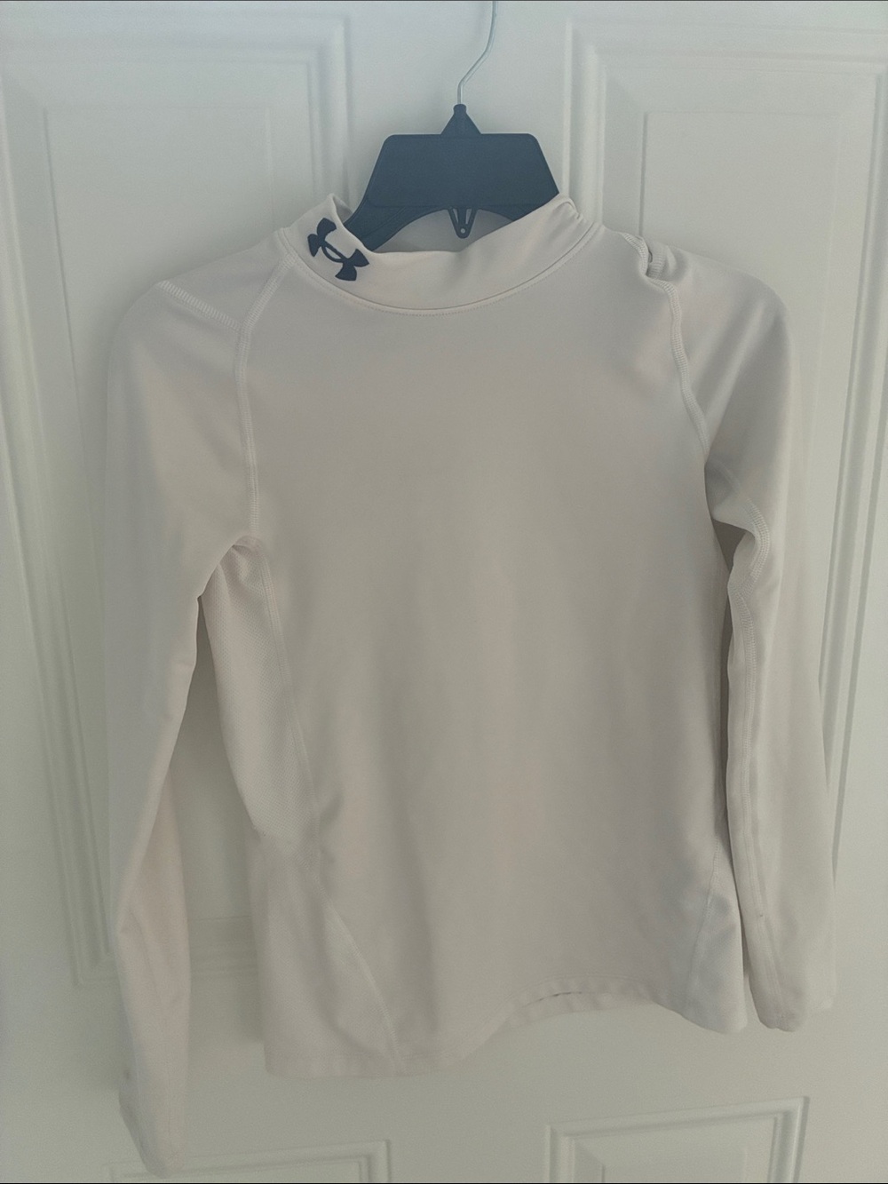 Boys large white compression shirt long sleeve, like new
